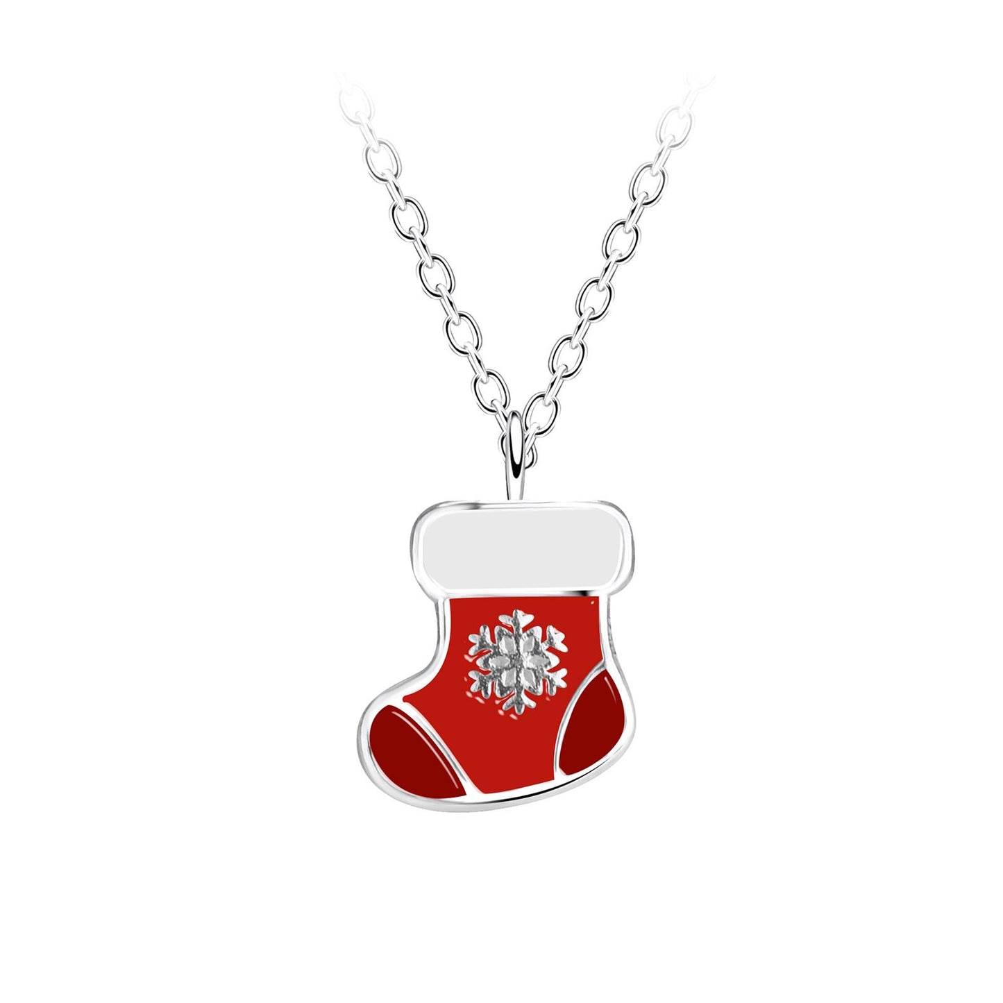 Kinder Halskette Nikolausstiefel aus 925 Silber