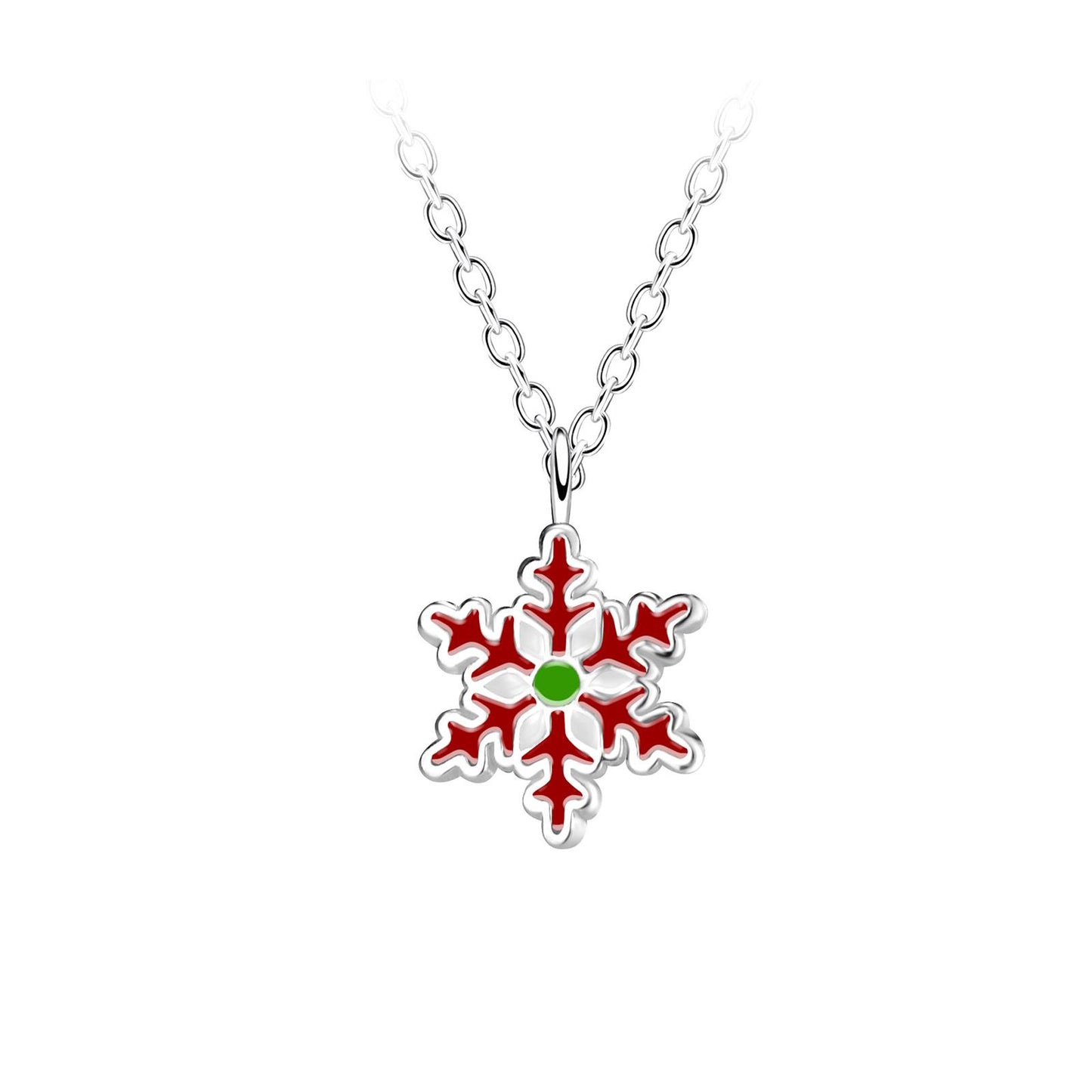 Children's necklace with snowflakes made of 925 silver