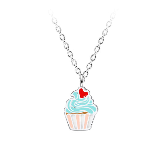 Kinder Halskette Cupcake aus 925 Silber