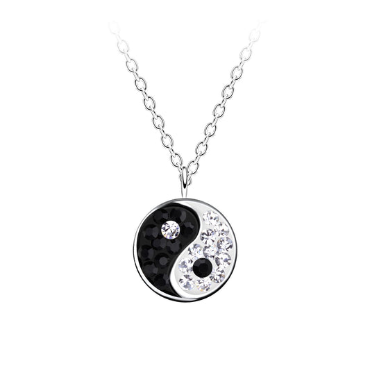 Kinder Halskette Yin Yang aus 925 Silber