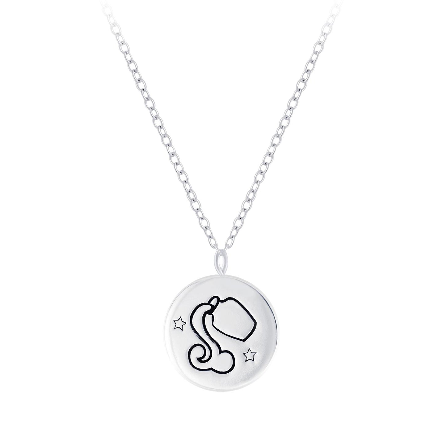 Kinder Halskette Wassermann Sternzeichen aus 925 Silber