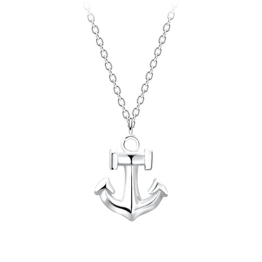 Kinderketting met anker van 925 zilver.