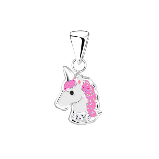 Kinder Kettenanhänger Einhorn aus 925 Silber