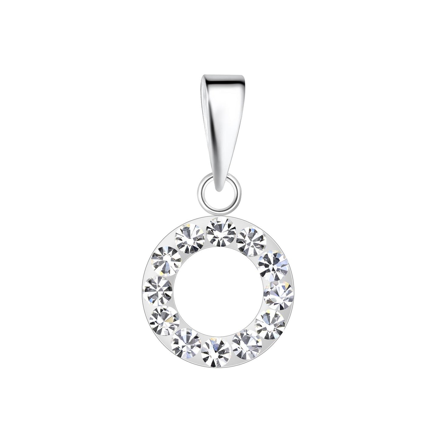 Ronde kinderhanger van 925 zilver.