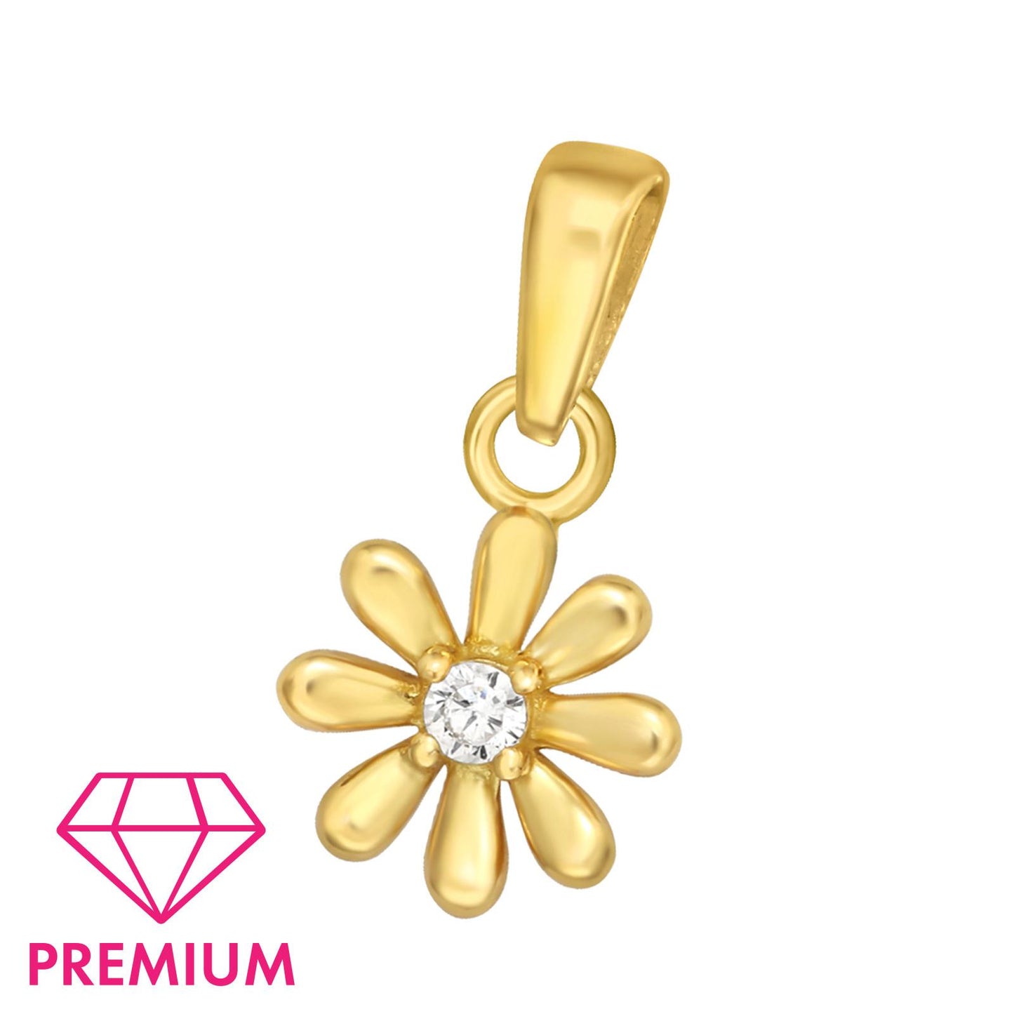 Kinder Kettenanhänger Blume aus 925 Silber