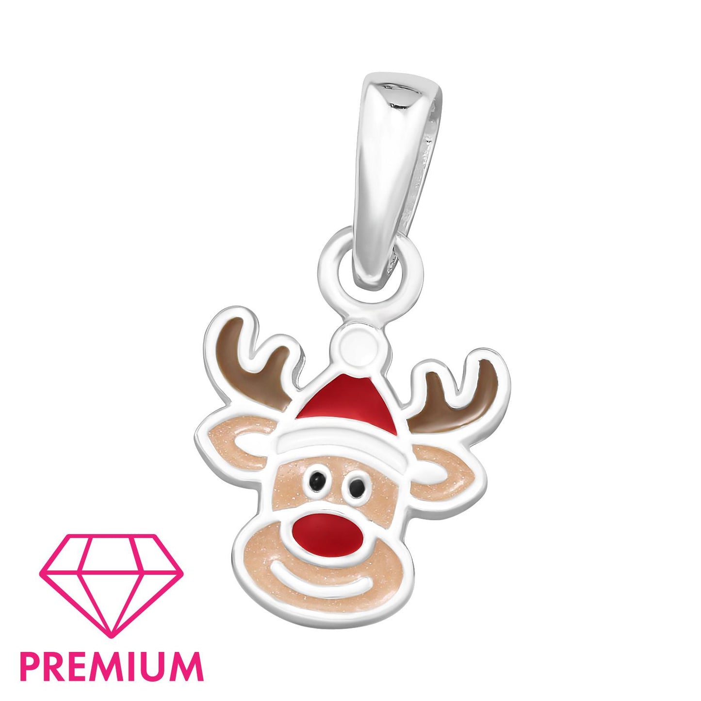 Kinderketting met elandhanger, gemaakt van 925 zilver.