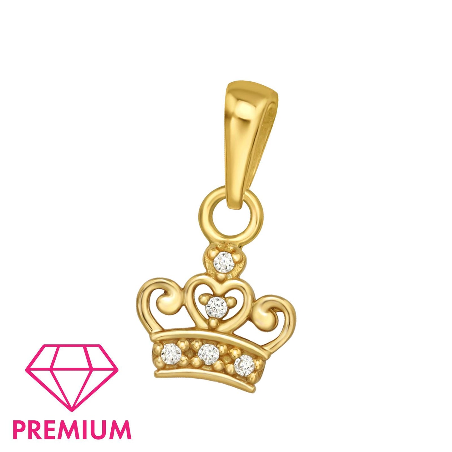 Kinderkroonhanger van 925 zilver.