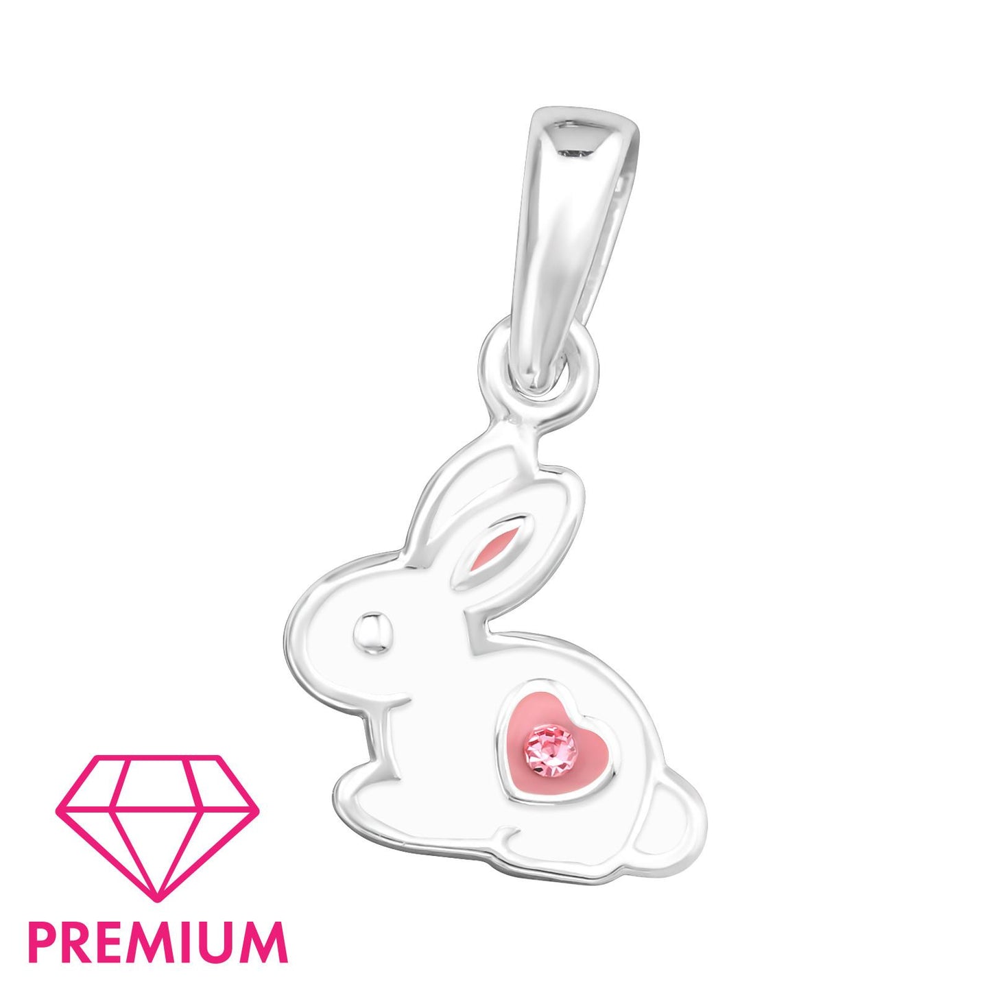 Kinder Kettenanhänger Hase aus 925 Silber