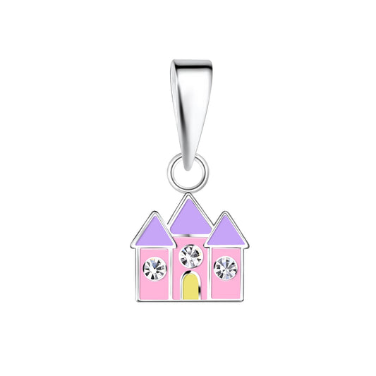 Kinderketting met slothanger, gemaakt van 925 zilver.