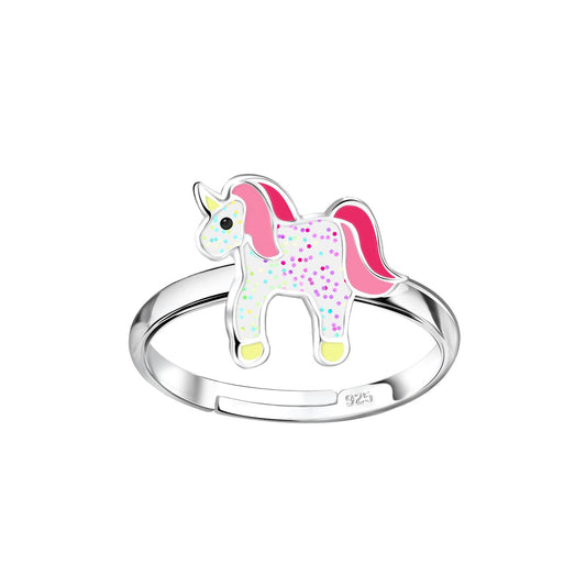 Mädchen Ring Einhorn aus 925 Silber