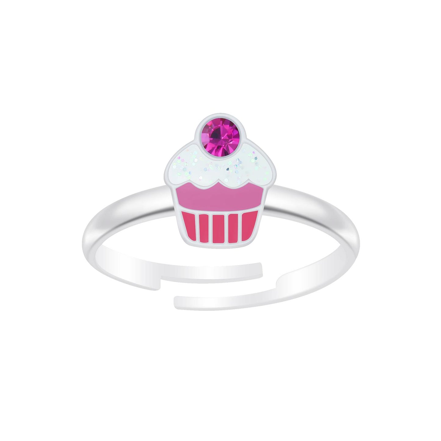 Kinder Ring Cupcake aus 925 Silber