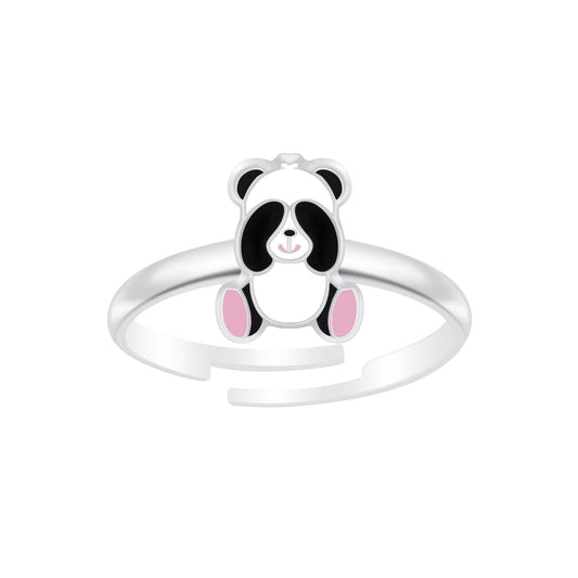 Kinder Ring Panda aus 925 Silber
