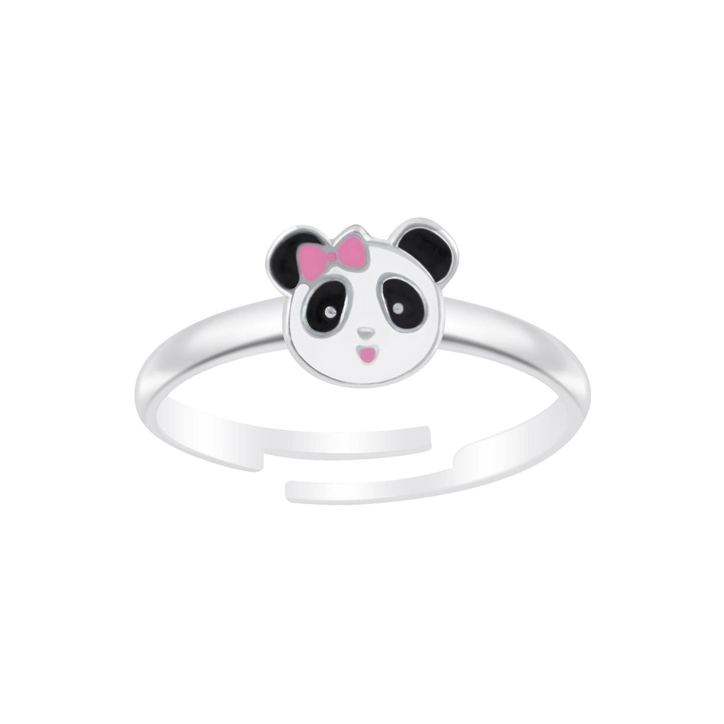Kinder Ring Panda aus 925 Silber