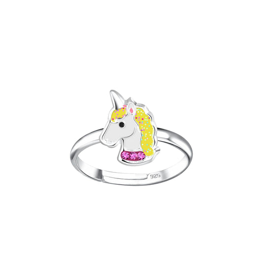 Mädchen Ring Einhorn aus 925 Silber