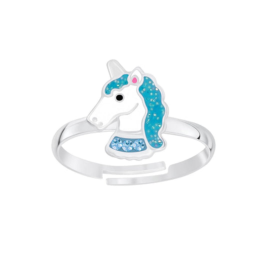 Mädchen Ring Einhorn aus 925 Silber