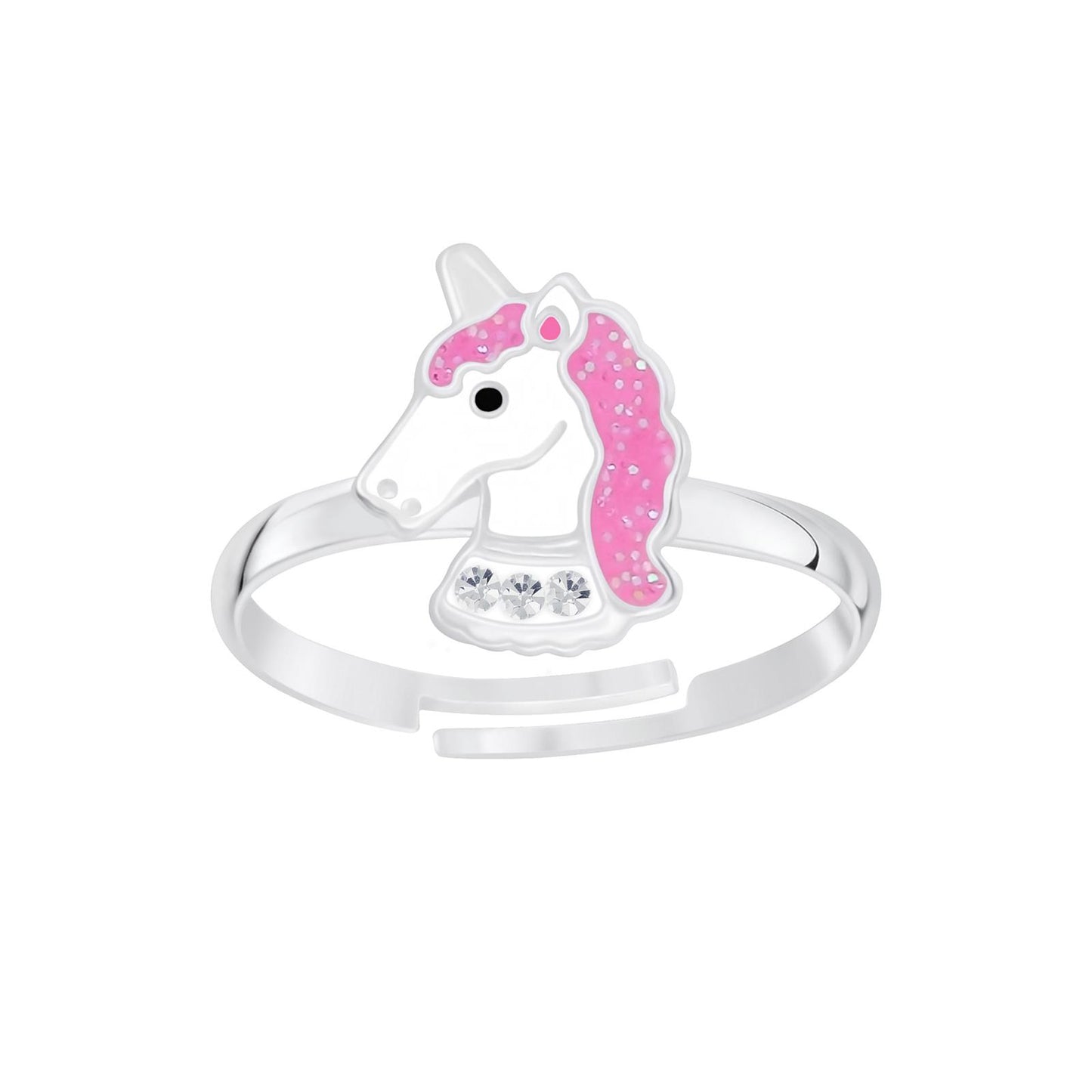 Mädchen Ring Einhorn aus 925 Silber
