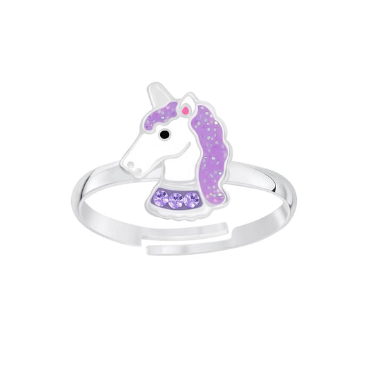 Mädchen Ring Einhorn aus 925 Silber
