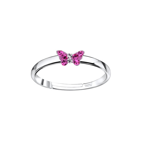 Mädchen Ring Schmetterling aus 925 Silber