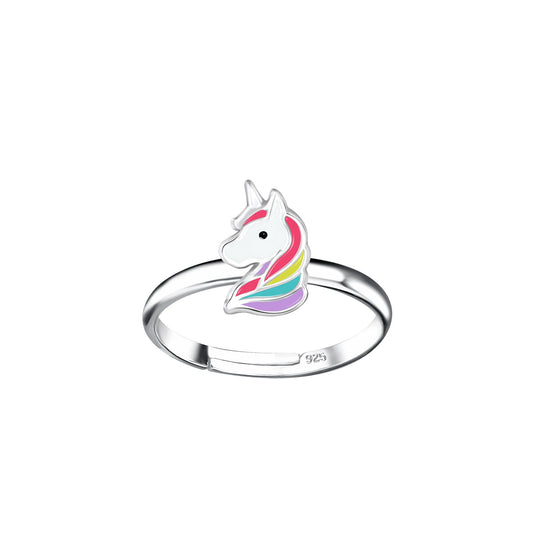 Mädchen Ring Einhorn aus 925 Silber