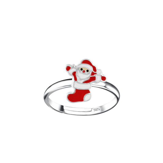 Kinder Ring Weihnachtsmann aus 925 Silber