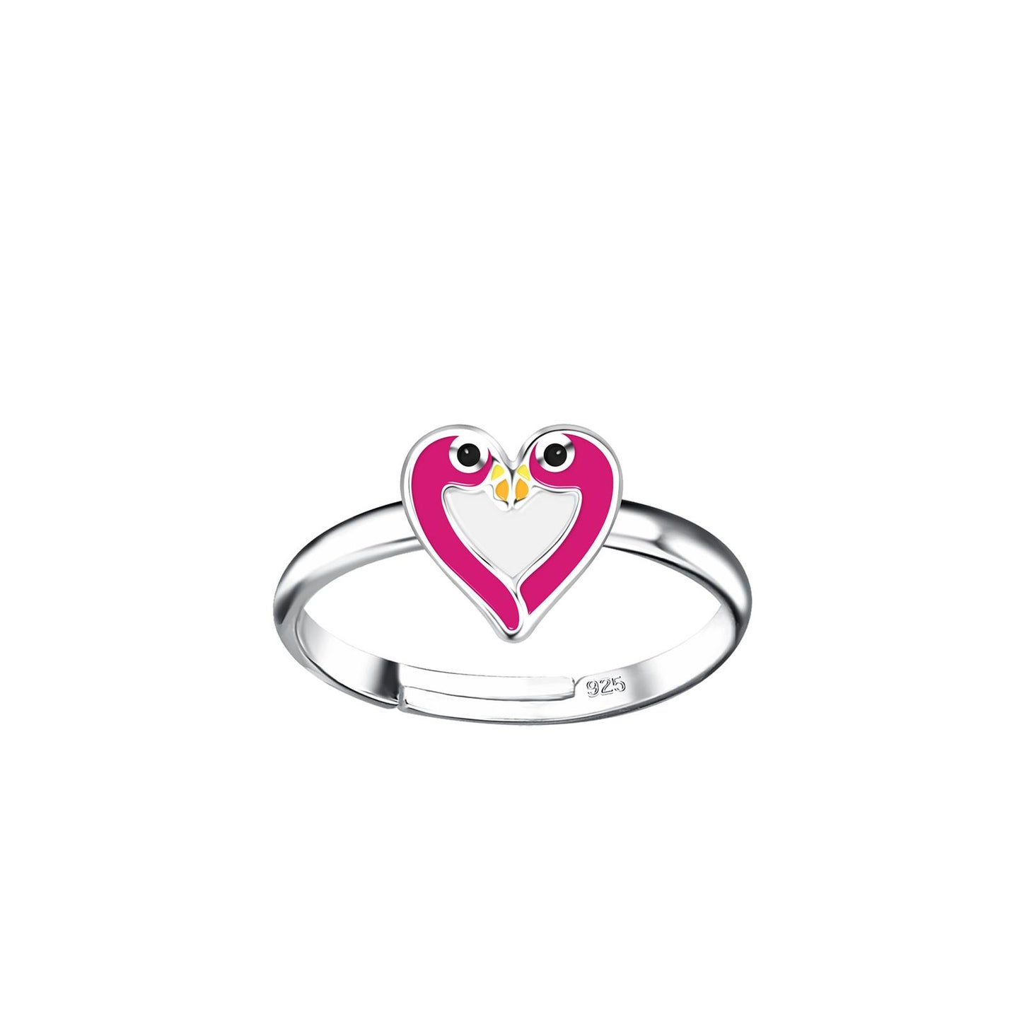 Kinder Ring Flamingo aus 925 Silber