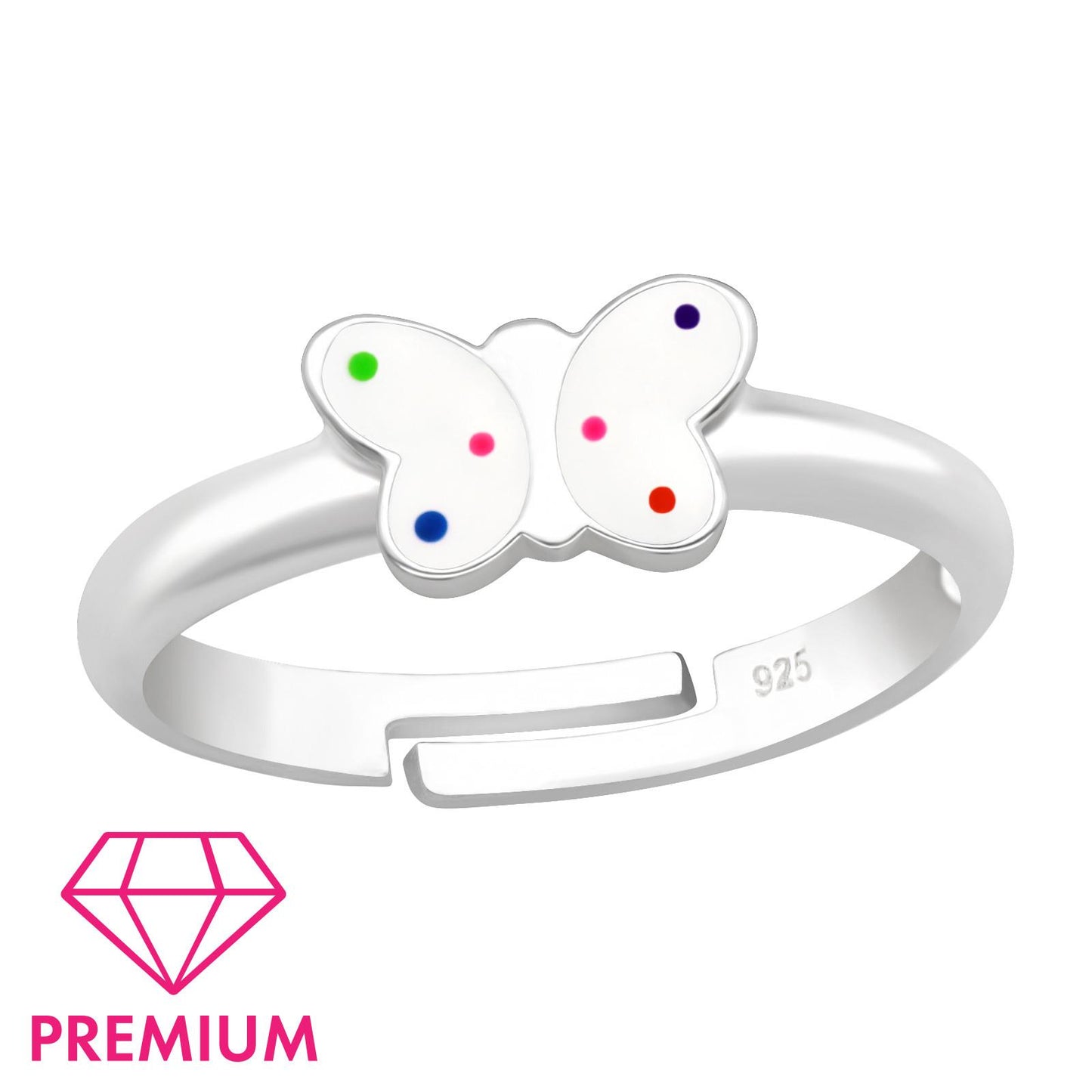 Mädchen Ring Schmetterling Größe 4 aus 925 Silber