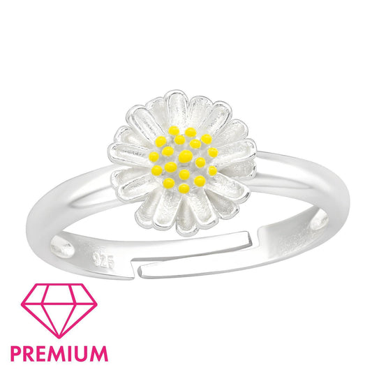 Mädchen Ring Blume Größe 4 aus 925 Silber