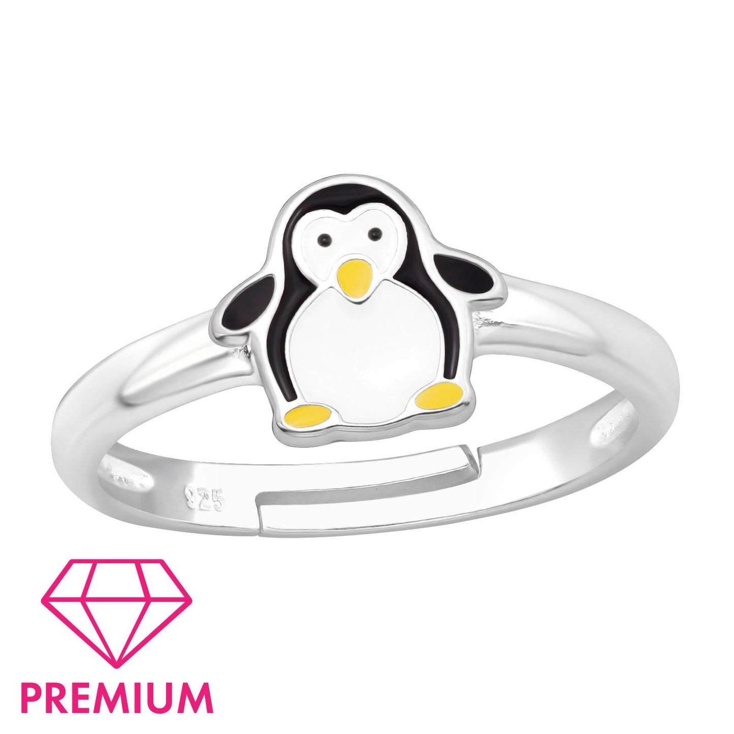 Kinder Ring Pinguin Größe 2,5 aus 925 Silber