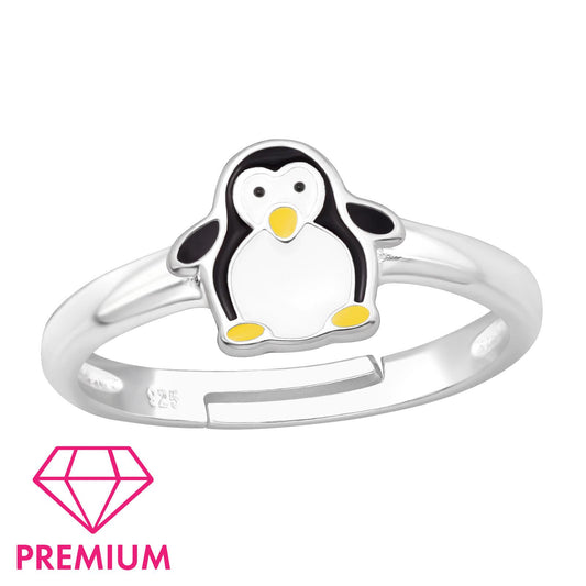 Kinder Ring Pinguin Größe 4 aus 925 Silber