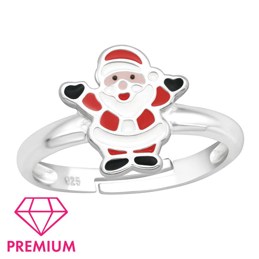Kinder Ring Weihnachtsmann Größe 4 aus 925 Silber
