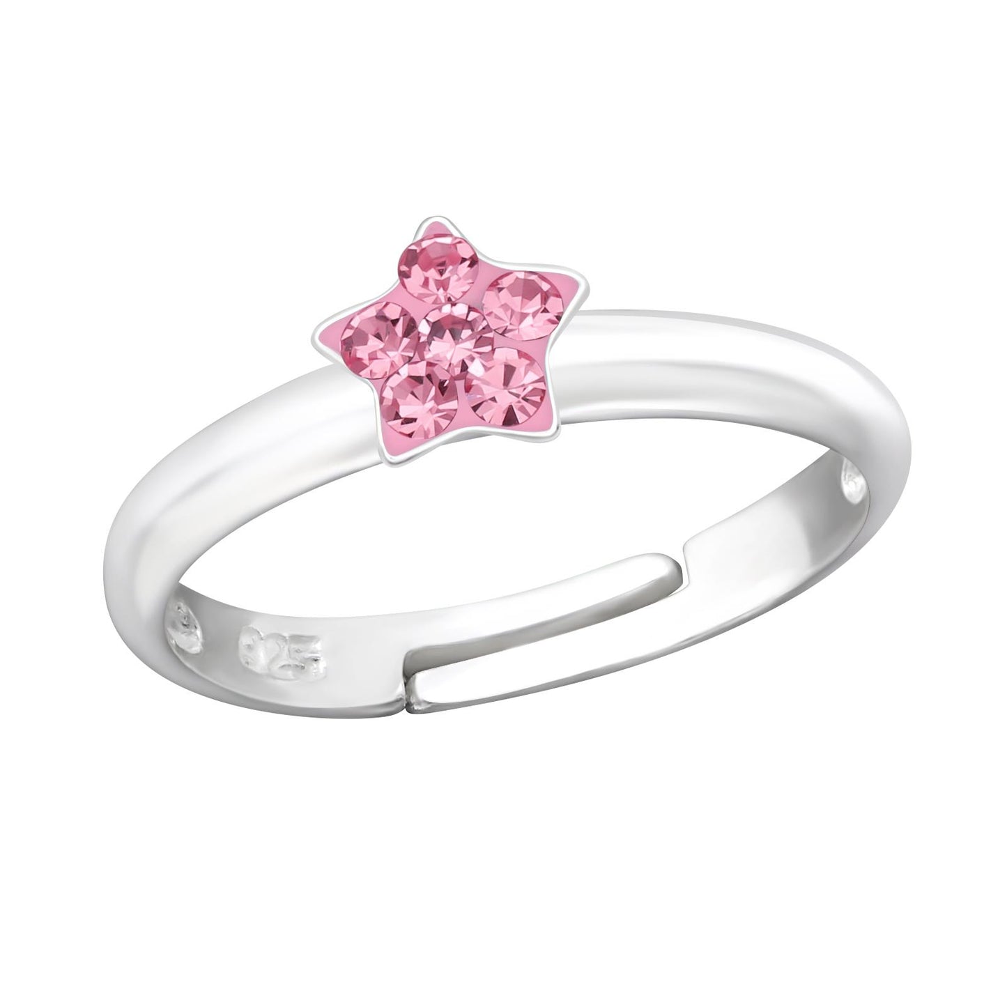 Mädchen Ring Stern Größe 2,5 aus 925 Silber