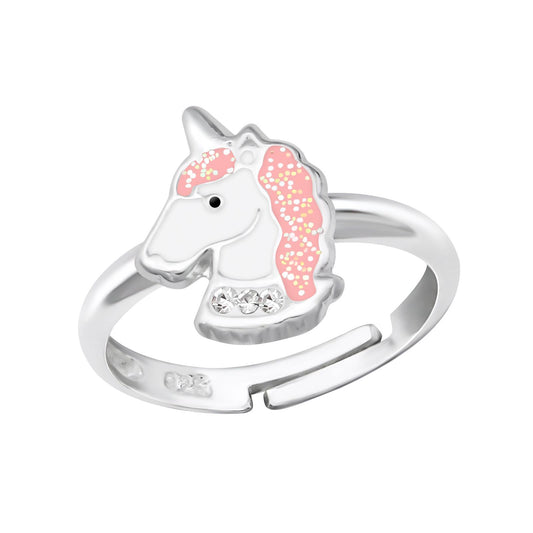 Mädchen Ring Einhorn Größe 2,5 aus 925 Silber
