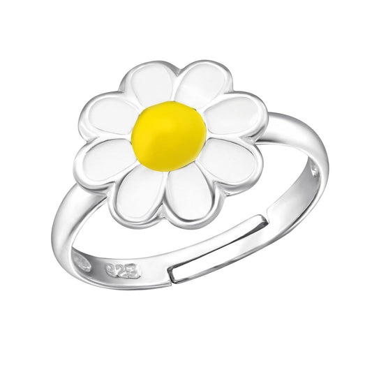 Mädchen Ring Blume Größe 2,5 aus 925 Silber