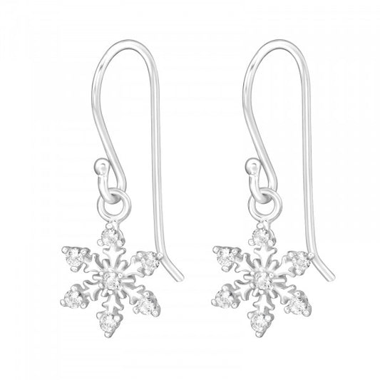 Schneeflocken Ohrstecker 925 Silber
