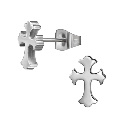 Kinder Ohrringe Kreuz aus Chirurgenstahl
