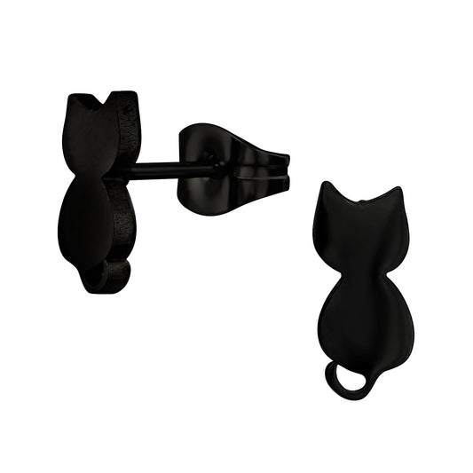 Mädchen Ohrringe Katze aus Chirurgenstahl