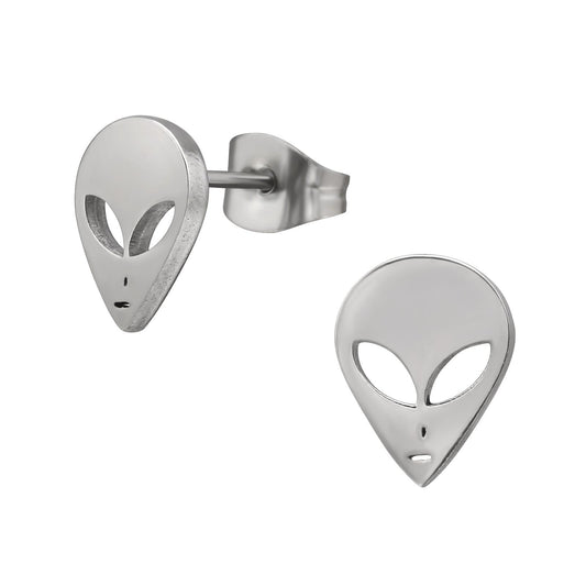 Alien-oorbellen voor kinderen, gemaakt van chirurgisch staal.