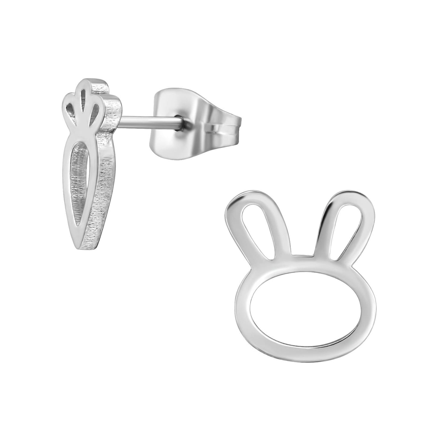 Girls' rabbit earrings made of surgical steel
