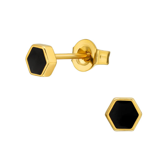 Kinder Ohrringe Hexagon aus Chirurgenstahl
