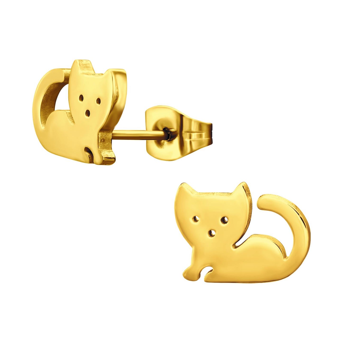 Mädchen Ohrringe Katze aus Chirurgenstahl