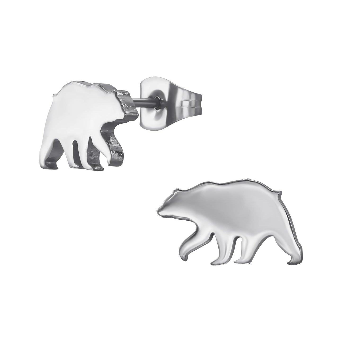 Kinder Ohrringe Eisbär aus Chirurgenstahl