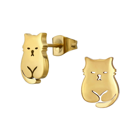 Mädchen Ohrringe Katze aus Chirurgenstahl