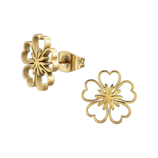 Girls' flower earrings made of surgical steel