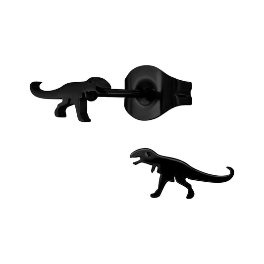 Tyrannosaurus-oorbellen voor kinderen, gemaakt van chirurgisch staal.