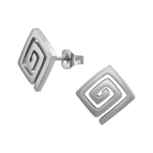 Kinder Ohrringe Quadrat aus Chirurgenstahl