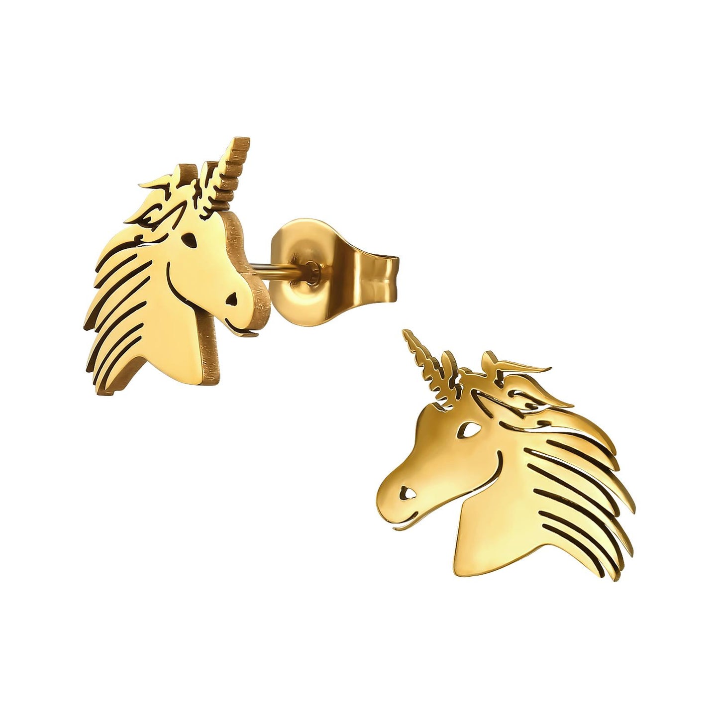 Mädchen Ohrringe Einhorn aus Chirurgenstahl
