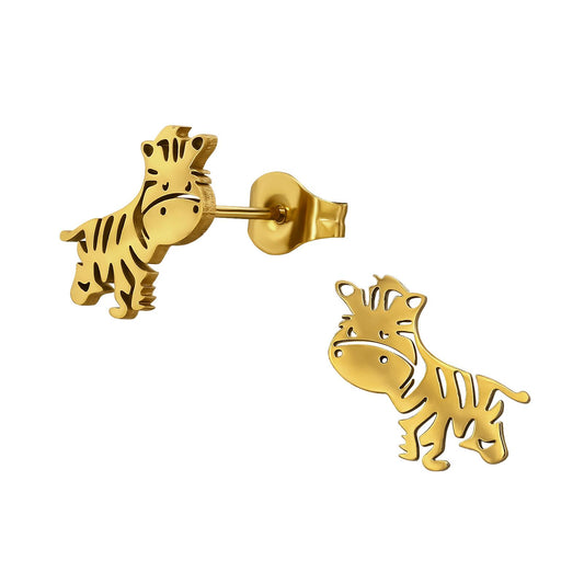 Kinder Ohrringe Zebra aus Chirurgenstahl