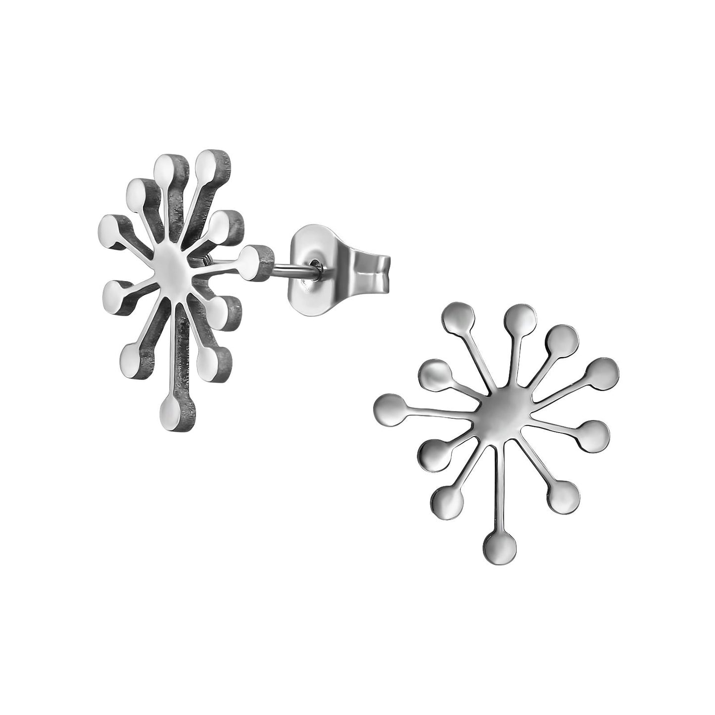 Girls' flower earrings made of surgical steel