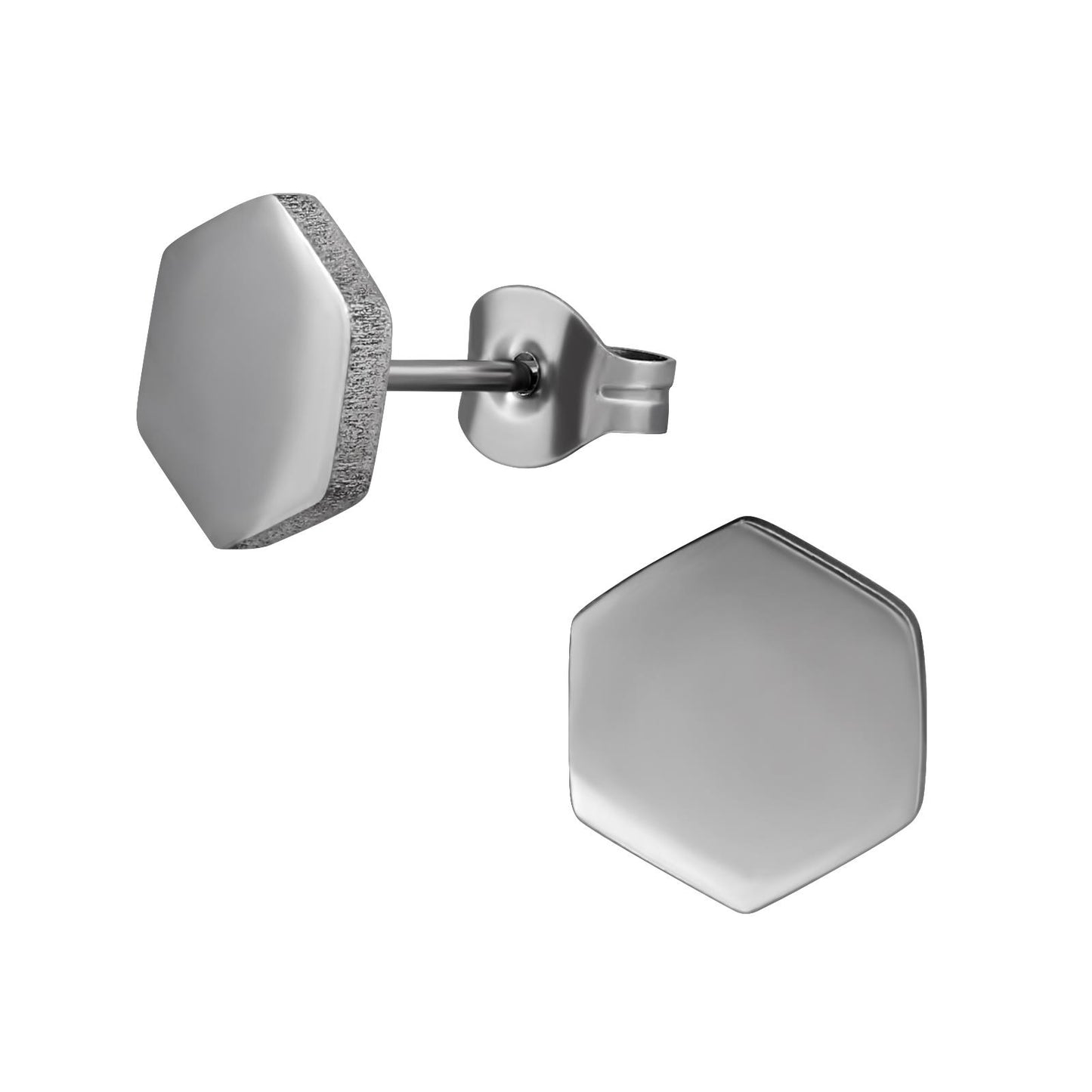 Kinder Ohrringe Hexagon aus Chirurgenstahl