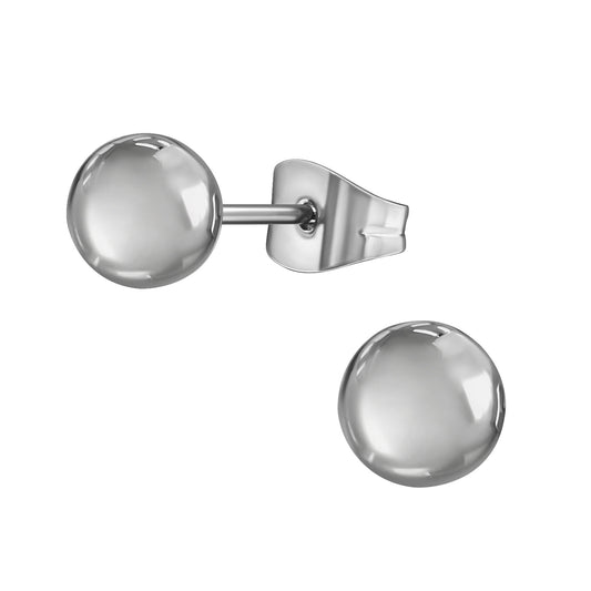 Children's ball earrings made of surgical steel
